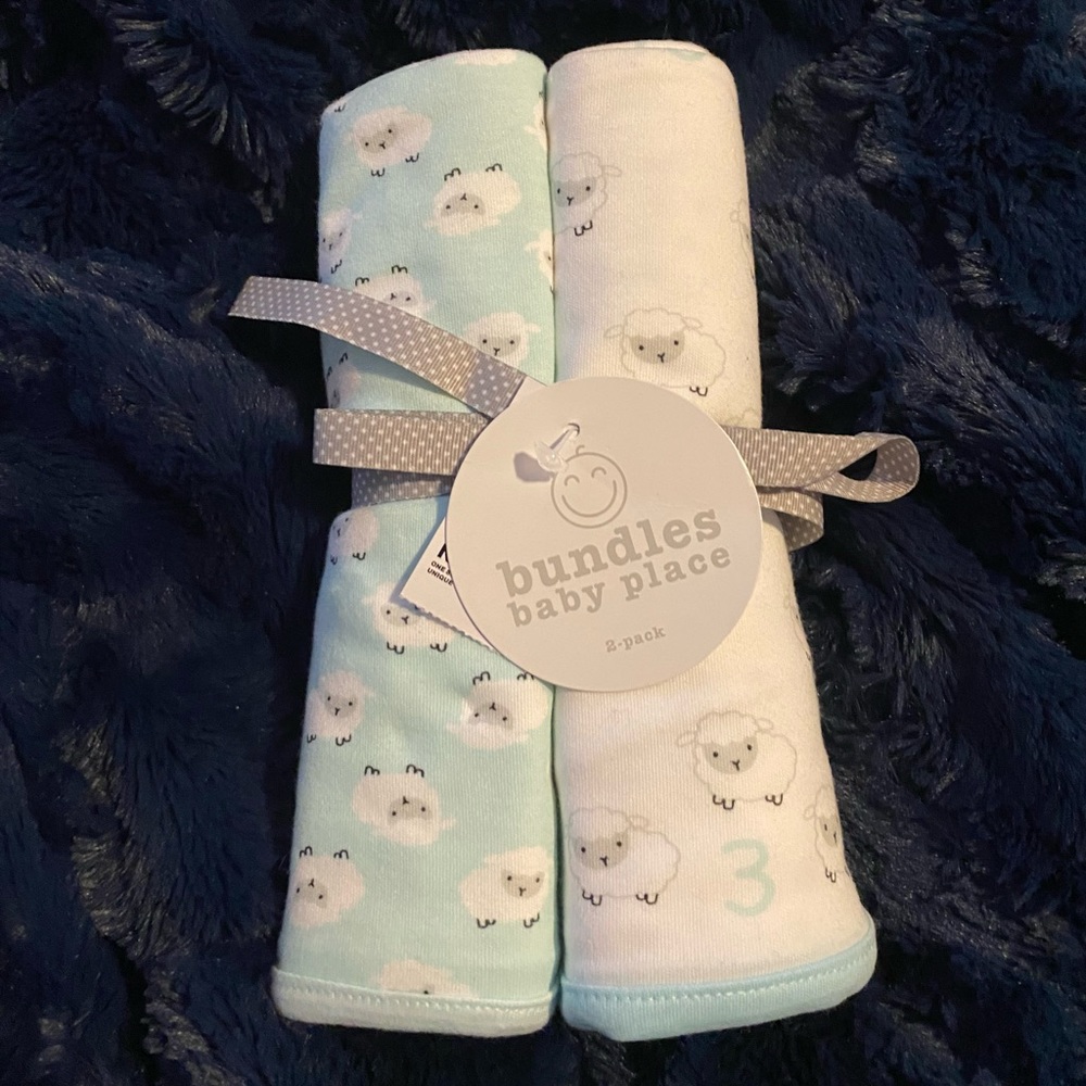 NWT THE CHILDREN’S PLACE 2PK SHEEP RECEIVING BLANKETS!